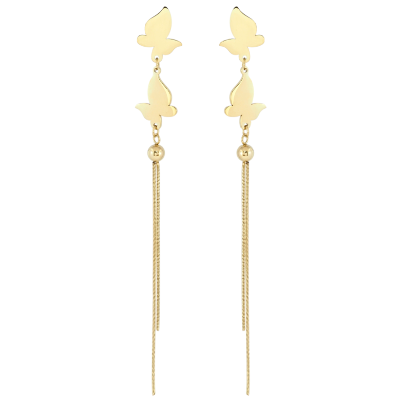 Серьги Xuping TTM Stainless Steel цвет 14K пусеты Подвески бабочки фото №1
