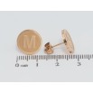 Серьги Xuping TTM Stainless Steel цвет РО пусеты Буква М ø 13мм фото №2