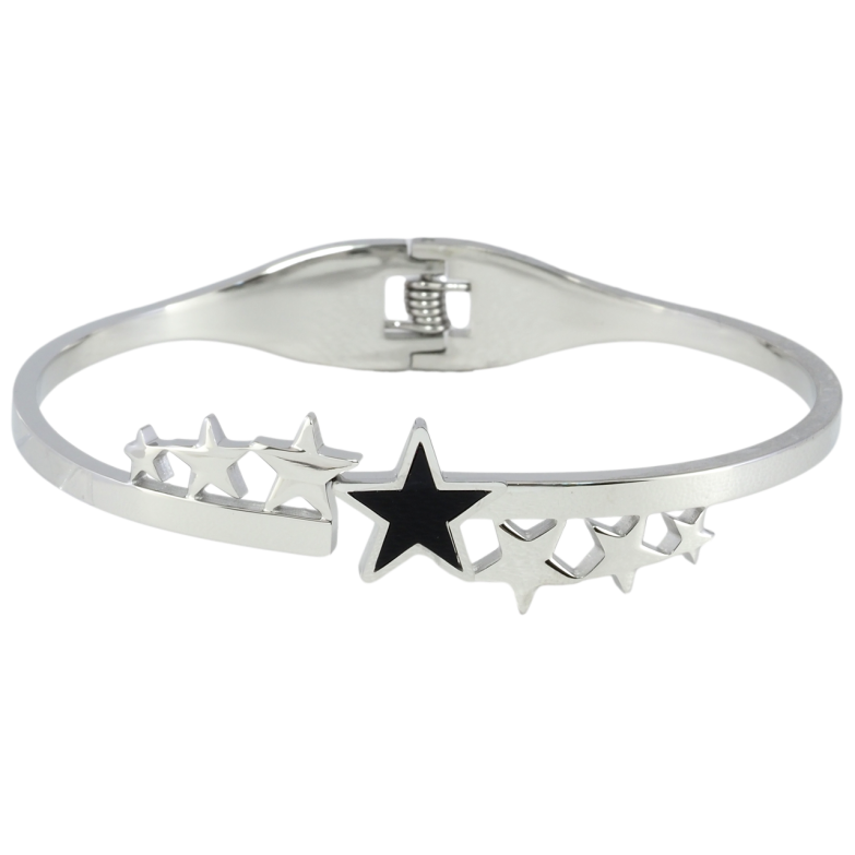 Браслет Xuping ТТМ Stainless Steel колір Родій «Зірки» ø 6см фото №4