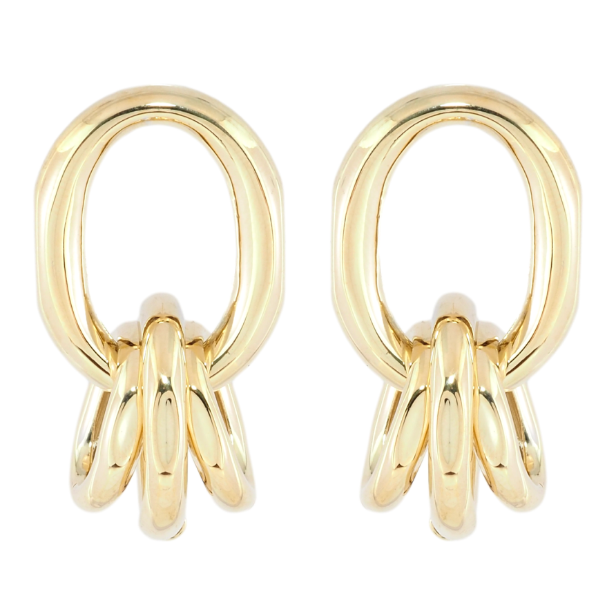 Серьги Xuping JEAN GOUJON Позолота 14K пусеты Декоративные овалы фото №1