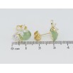 Серьги Xuping JEAN GOUJON Позолота 14K пусеты Зеленые кристаллы с цветочками фото №2