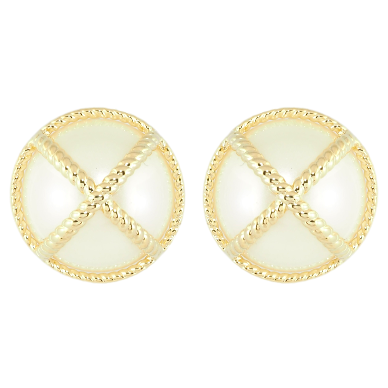 Сережки Xuping JEAN GOUJON Позолота 14K пусети «Перлинні півсфери» ø 18мм фото №1