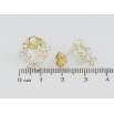 Серьги Xuping JEAN GOUJON Позолота 14K пусеты Цветочные веночки с цирконием и жемчужинками фото №2