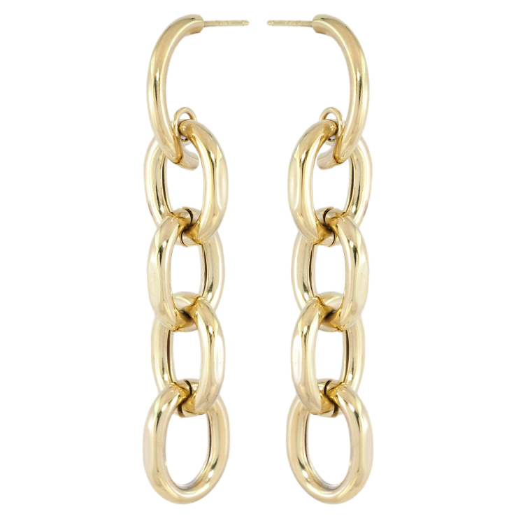 Серьги Xuping JEAN GOUJON Позолота 14K пусеты Подвески из цепочки фото №19