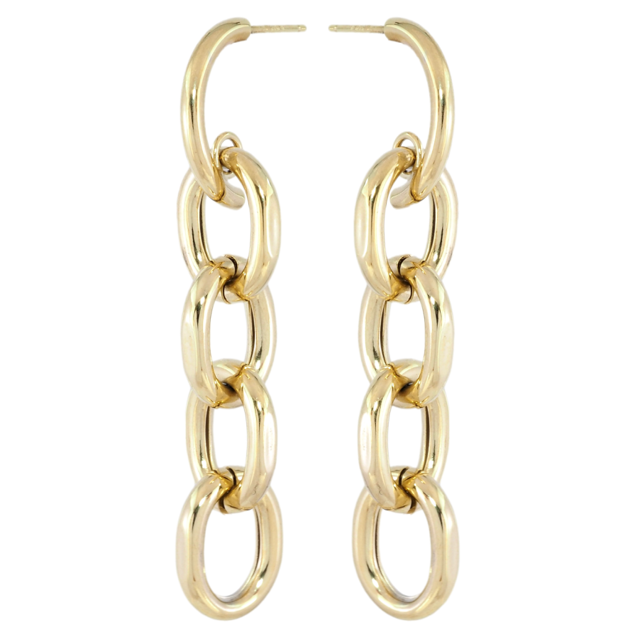 Серьги Xuping JEAN GOUJON Позолота 14K пусеты Подвески из цепочки фото №1