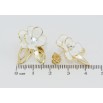 Серьги Xuping JEAN GOUJON Позолота 14K пусеты Цветочки с эмалью и цирконием фото №2