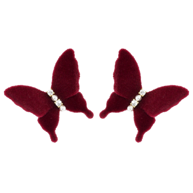 Сережки Xuping JEAN GOUJON Позолота 14K пусети «Оксамитові метелики» фото №1