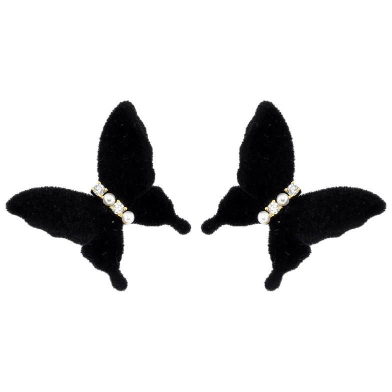 Сережки Xuping JEAN GOUJON Позолота 14K пусети «Оксамитові метелики» фото №1