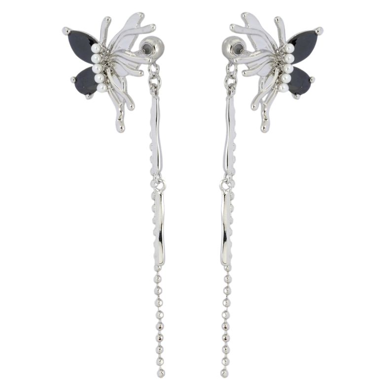 Сережки Xuping JEAN GOUJON Родій пусети-джекети «Декоративні метелики» фото №1