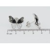 Серьги Xuping JEAN GOUJON Родий пусеты Черно-белые бабочки фото №2