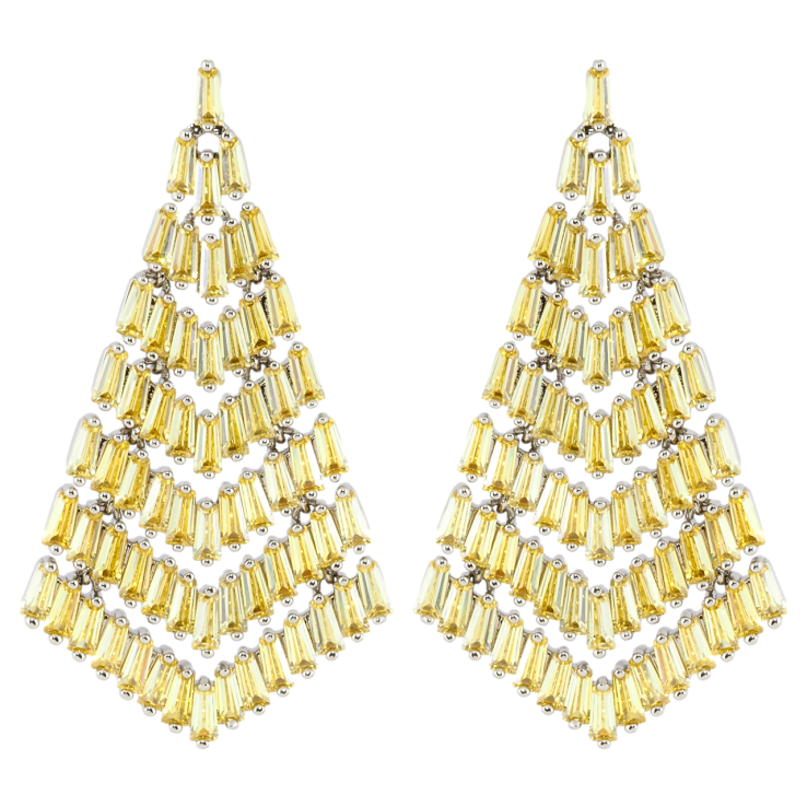 Серьги Xuping JEAN GOUJON Родий пусеты Декоративные подвески из желтых фианитов фото №14 Серьги Xuping JEAN GOUJON Родий пусеты Декоративные подвески из желтых фианитов фото №14