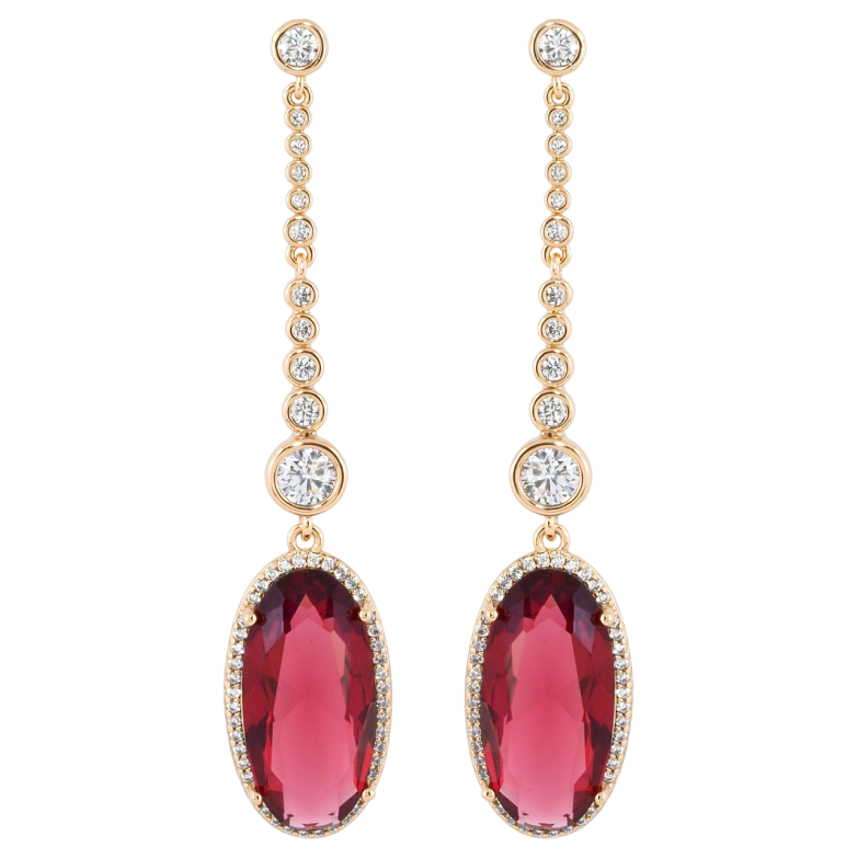 Сережки Xuping JEAN GOUJON Позолота 18К пусети «Підвіски з червоними фіанітами та цирконієм» фото №1 Сережки Xuping JEAN GOUJON Позолота 18К пусети «Підвіски з червоними фіанітами та цирконієм» фото №1