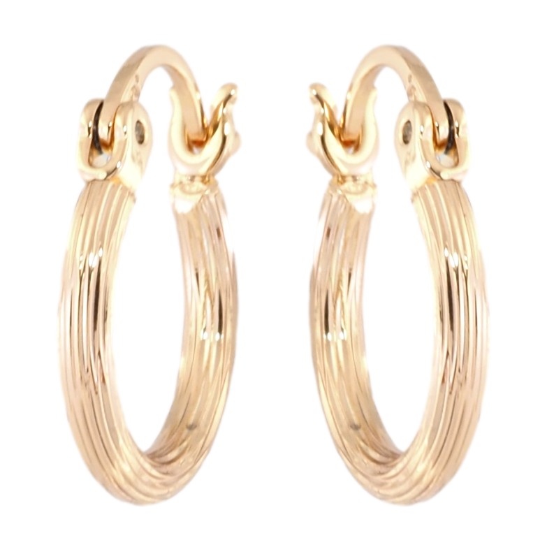 Серьги Xuping Позолота 18K кольца (конго) Декоративный узор ø 1.5см фото №6