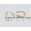 Серьги Xuping Позолота 18K кольца (конго) Декоративный узор ø 1.5см фото №2