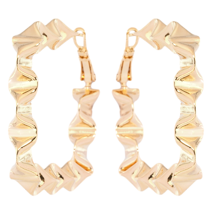 Серьги Xuping Позолота 18K итальянский замок Прямоугольные с декоративным узором фото №23