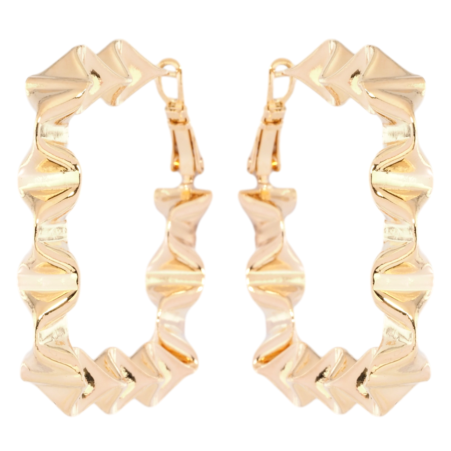 Серьги Xuping Позолота 18K итальянский замок Прямоугольные с декоративным узором фото №1