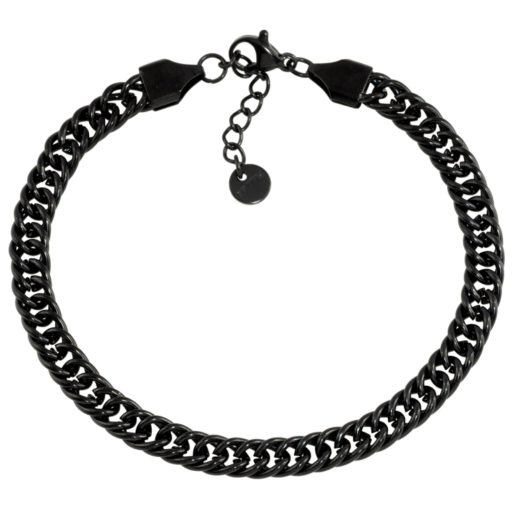 Браслет Xuping колір Black Ланцюжок плетіння Кобра розмір з доп.ланцюгом 19.5-22см х 6мм фото №9