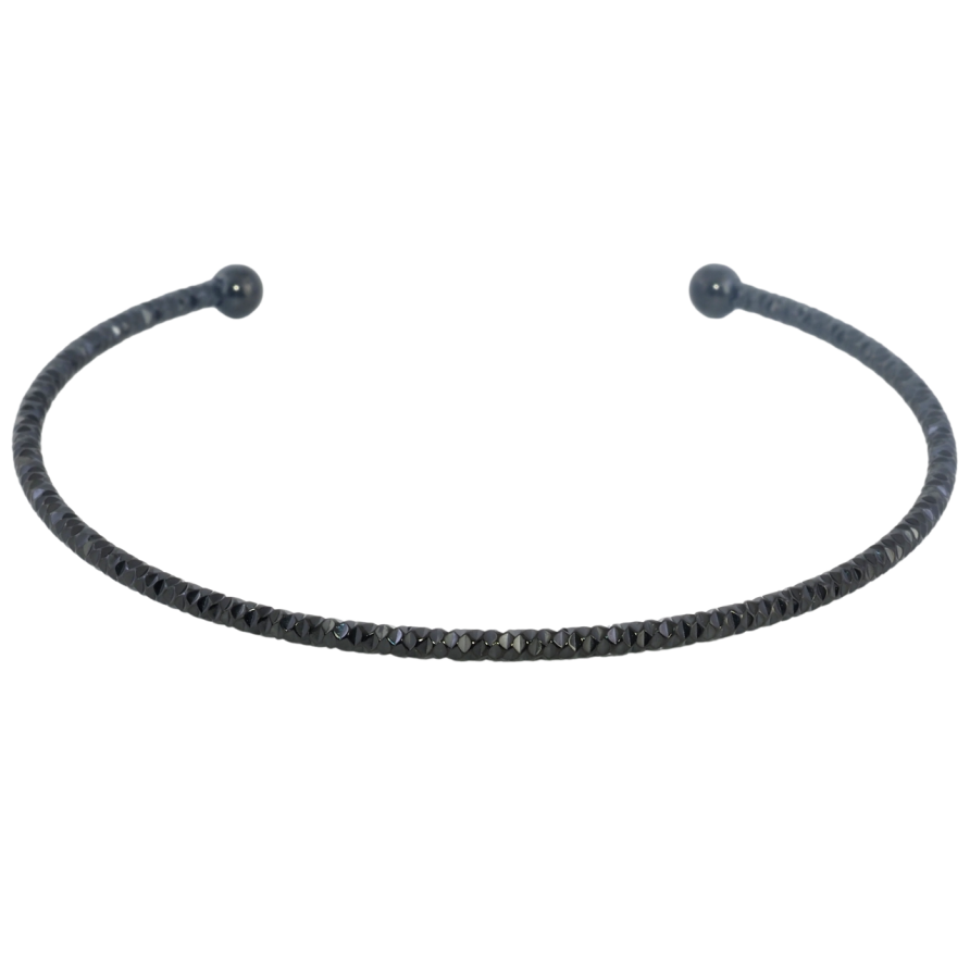 Браслет Xuping колір Black Візерунок насічками ø 6см фото №1