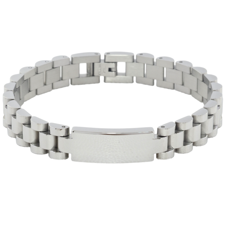 Браслет Xuping ТТМ Stainless Steel колір Родій Вставка пластина розмір 20.5см х 10мм фото №21