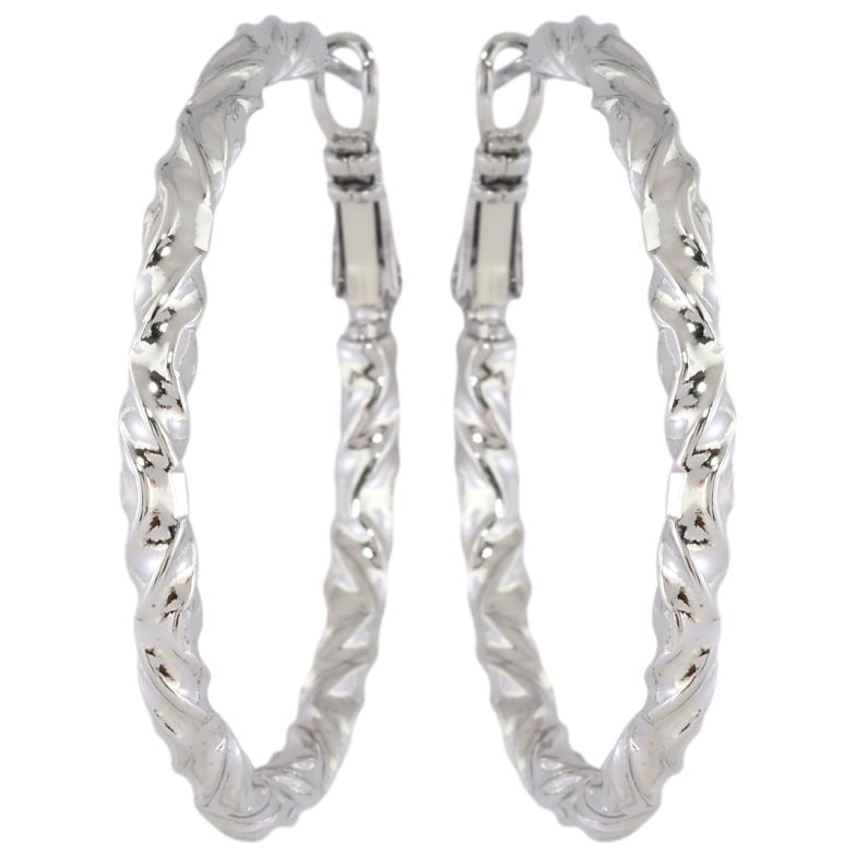 Сережки Xuping Родій кільця (конго) Декоративний візерунок ø 4см фото №1