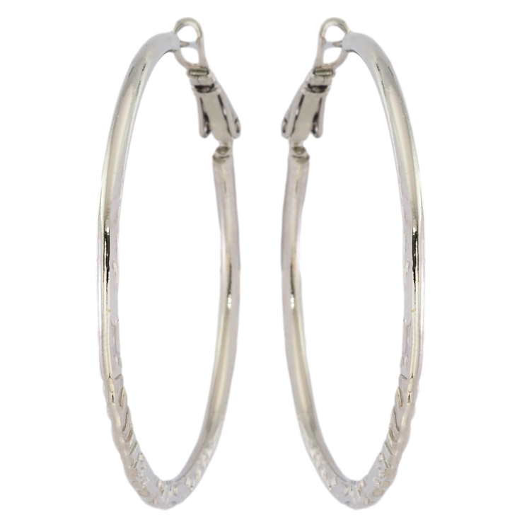 Сережки Xuping Родій кільця (конго) Класика з візерунком ø 4.5см фото №14