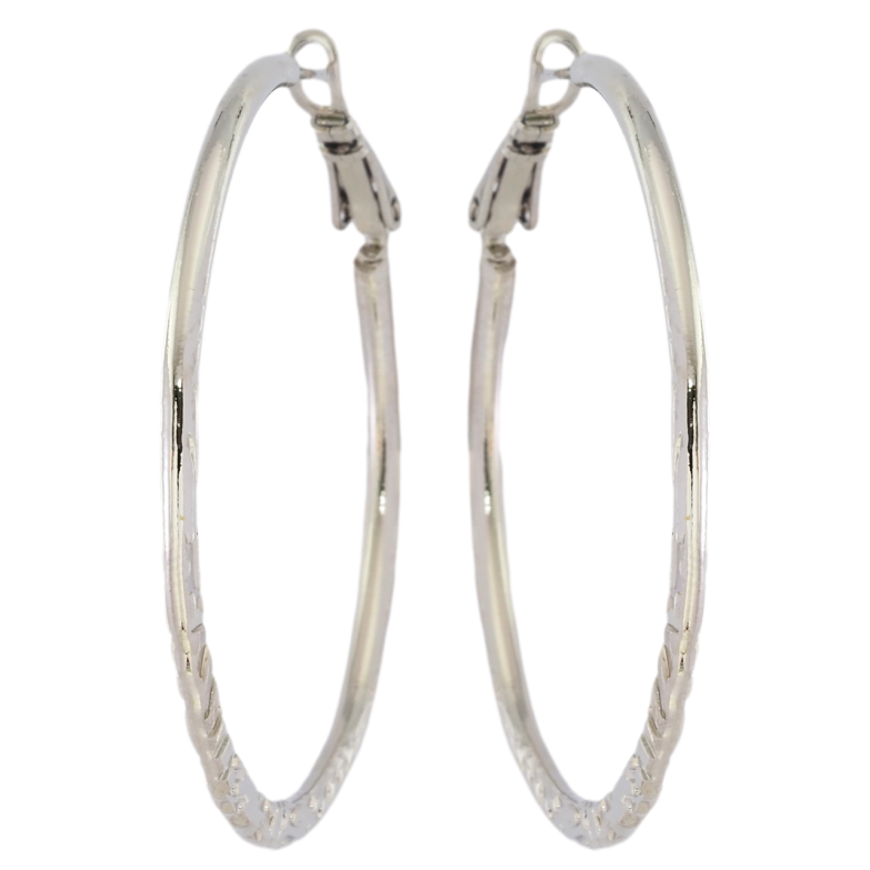 Сережки Xuping Родій кільця (конго) Класика з візерунком ø 4.5см фото №1