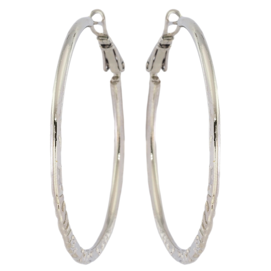 Сережки Xuping Родій кільця (конго) Класика з візерунком ø 4.5см фото №1