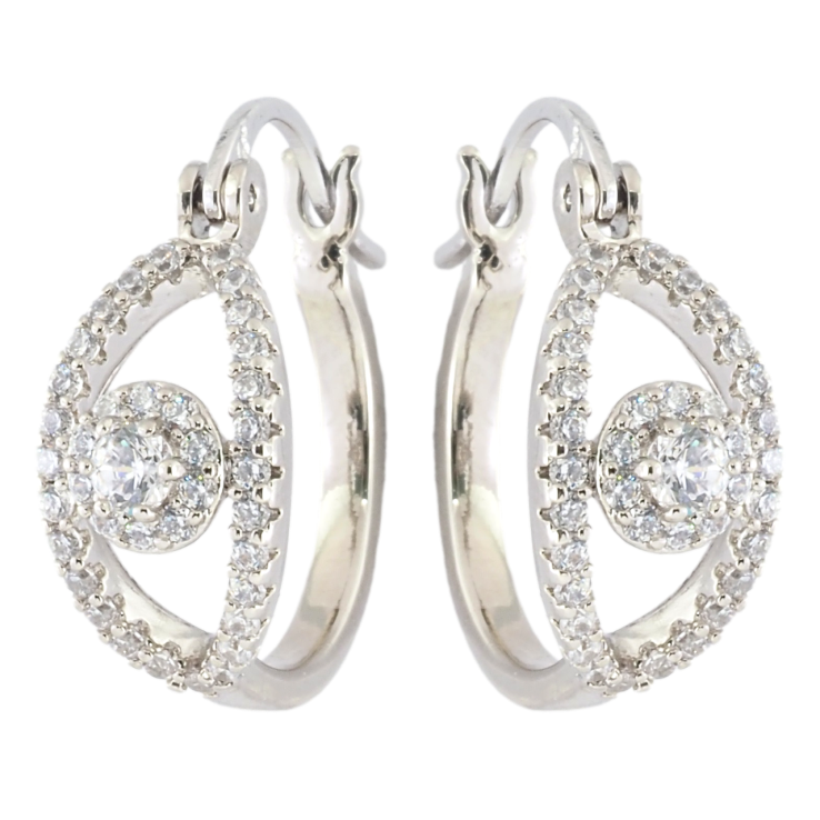 Серьги Xuping Родий замок-булавка Узор с цирконием фото №20