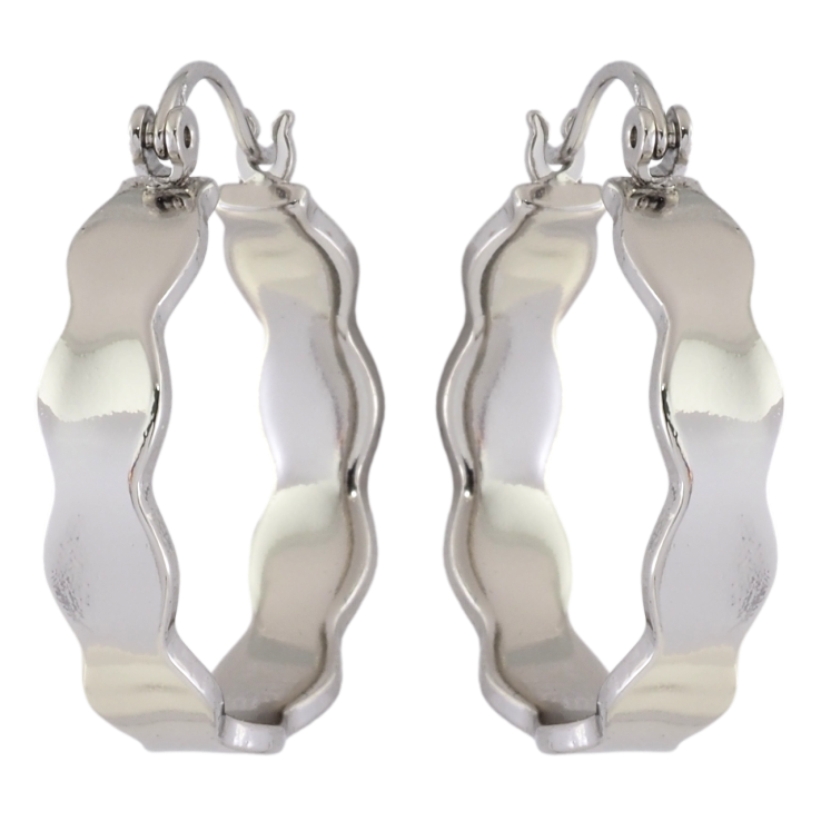 Серьги Xuping Родий замок-булавка Волнистые кольца ø 2.5см фото №21