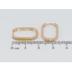 Серьги Xuping Позолота 18K колечки Дорожки циркония с желтой эмалью фото №2