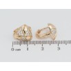 Серьги Xuping Позолота 18K колечки Треугольники с узором цирконием фото №2