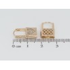 Серьги Xuping Позолота 18K колечки Замочки с узором сердечки фото №2