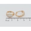 Серьги Xuping Позолота 18K колечки Инкрустация цирконием фото №2