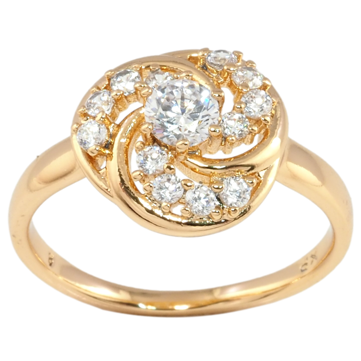 Кольцо Xuping Позолота 18K Узор с инкрустацией цирконием фото №25