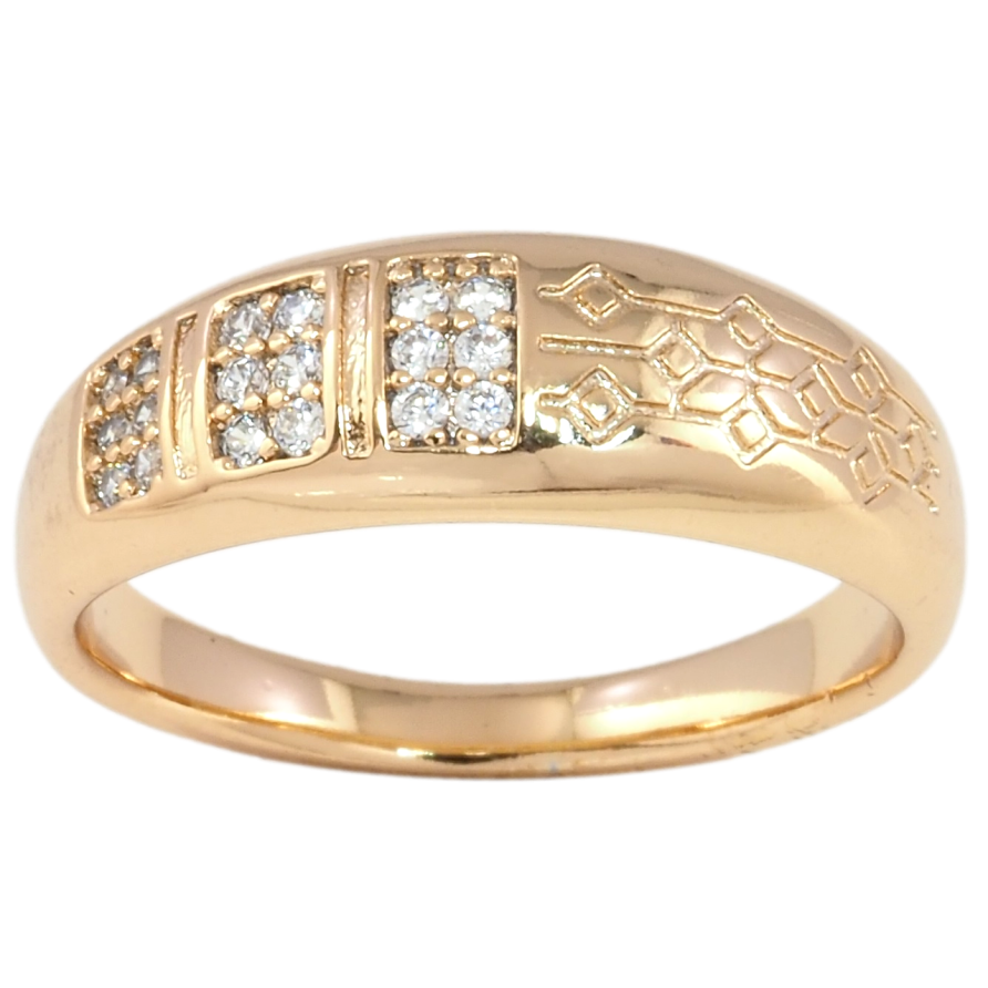 Кольцо Xuping Позолота 18K Декоративный узор с цирконием фото №1