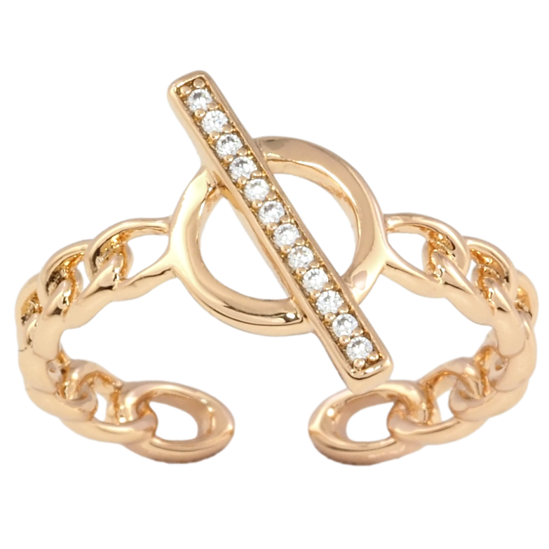 Каблучка Xuping Позолота 18K Декоративний візерунок з цирконієм фото №1