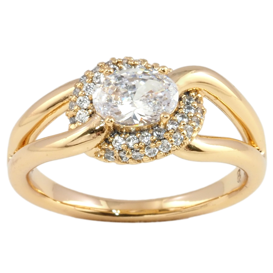 Кольцо Xuping Позолота 18K Инкрустация цирконием фото №1