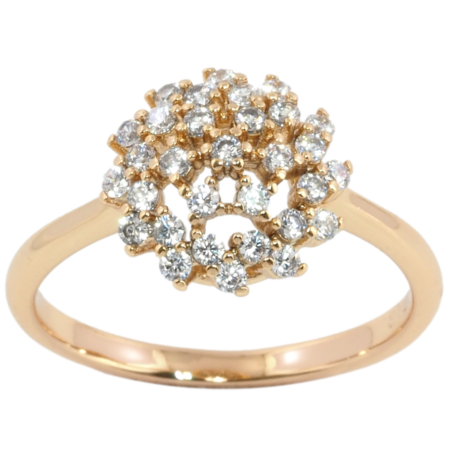 Каблучка Xuping Позолота 18K Інкрустація цирконієм фото №1