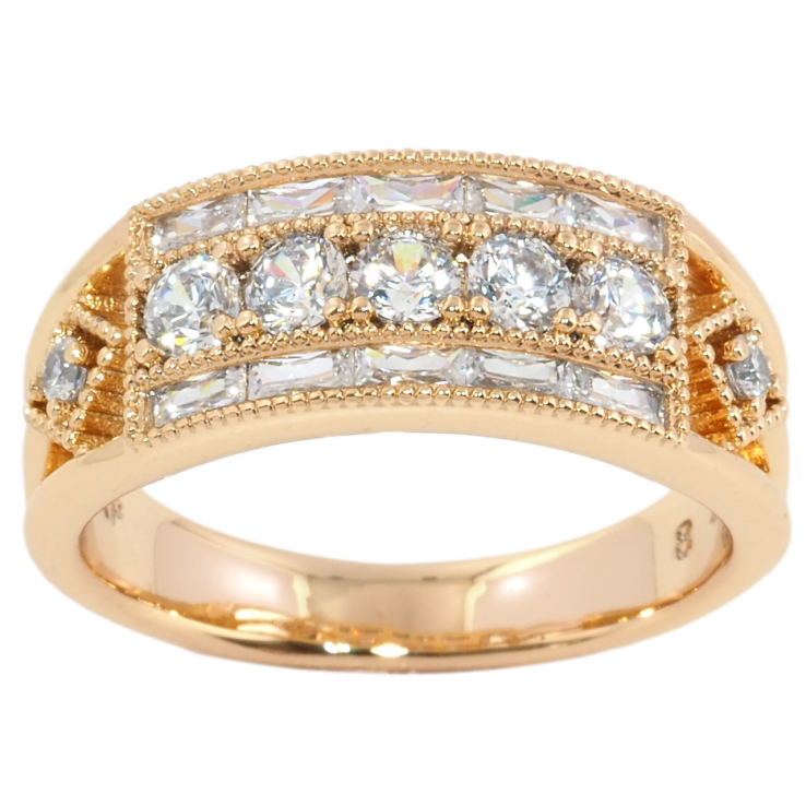 Кольцо Xuping Позолота 18K Инкрустация цирконием фото №8