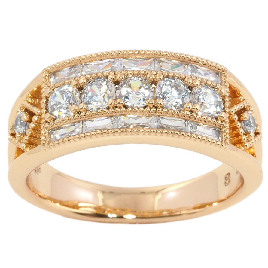 Кольцо Xuping Позолота 18K Инкрустация цирконием фото №1