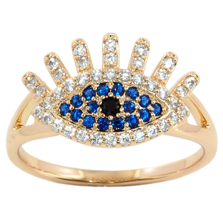 Кольцо Xuping Позолота 18K Глаз с инкрустацией цирконием фото №10
