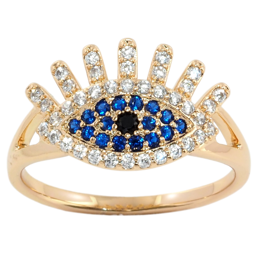 Кольцо Xuping Позолота 18K Глаз с инкрустацией цирконием фото №1