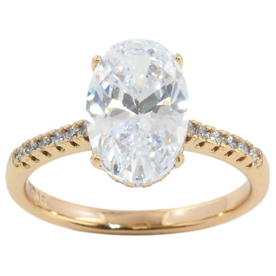 Кольцо Xuping Позолота 18K Фианит на дорожке циркония фото №1