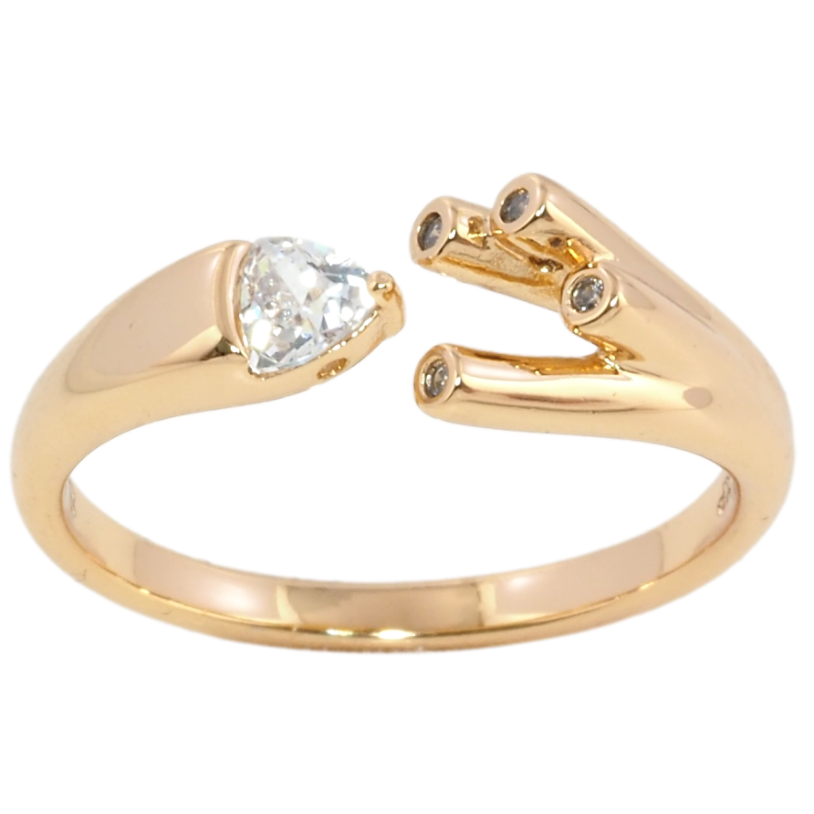 Кольцо Xuping Позолота 18K Декоративный узор с цирконием фото №1