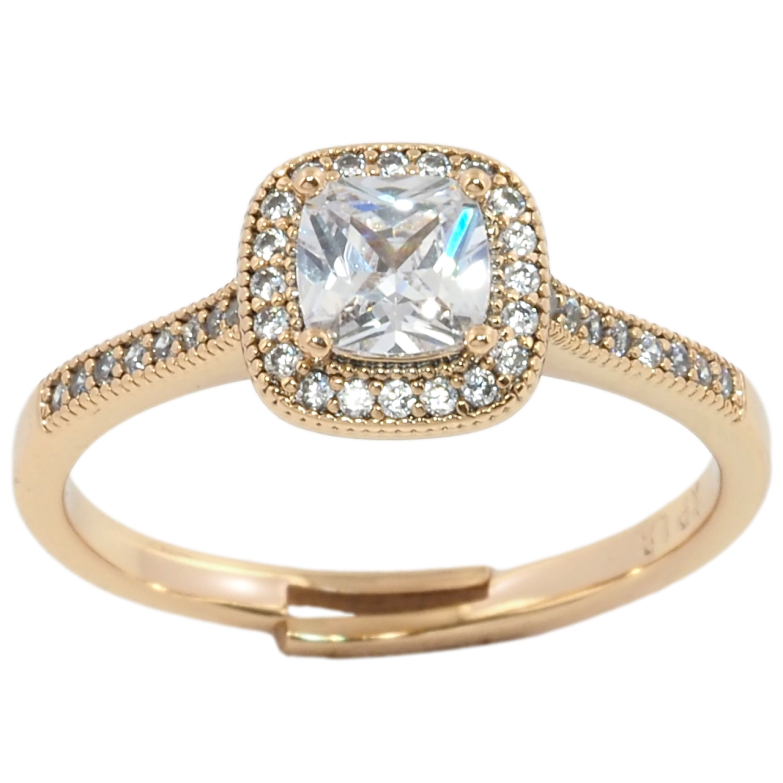 Кольцо Xuping Позолота 18K Инкрустация цирконием фото №4