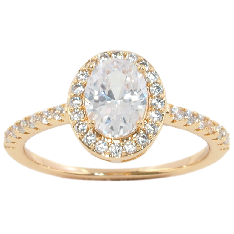 Кольцо Xuping Позолота 18K Инкрустация цирконием фото №1