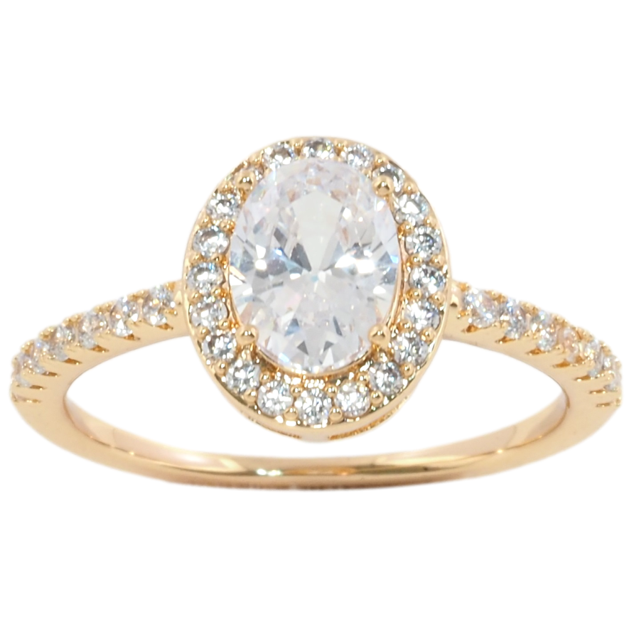 Кольцо Xuping Позолота 18K Инкрустация цирконием фото №1