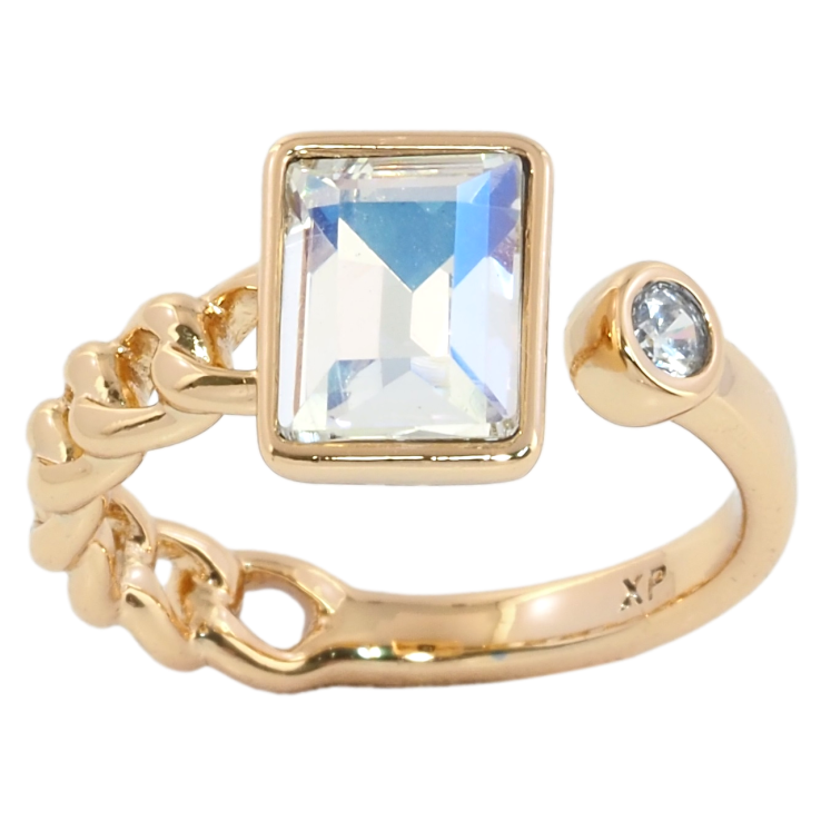 Кольцо Xuping цвет 18K с кр-ми Swarovski Узор цепочка с кристаллом Shimmer фото №21