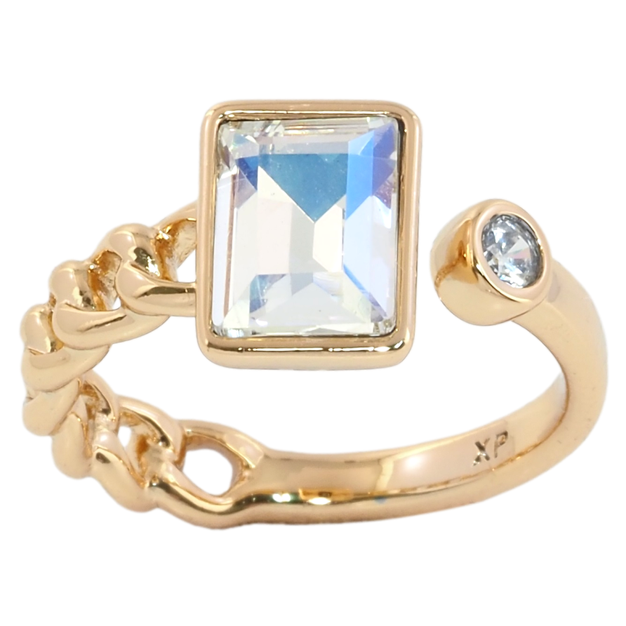 Кольцо Xuping цвет 18K с кр-ми Swarovski Узор цепочка с кристаллом Shimmer фото №1