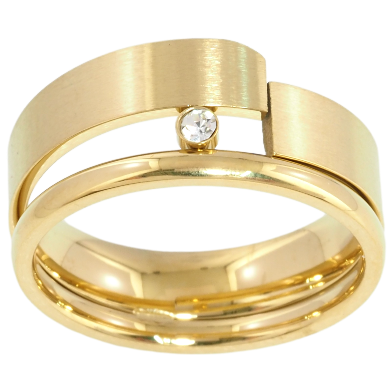 Каблучка Xuping TTM Stainless Steel Колір 14К Декоративний візерунок фото №5